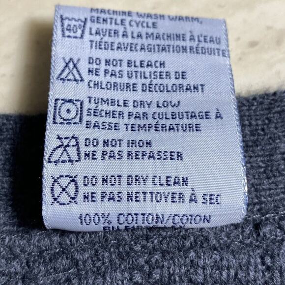 Vintage Hard Rock Cafe Madrid Men's Small Henley Knit Pullover Sweater Gray - Picture 12 of 12